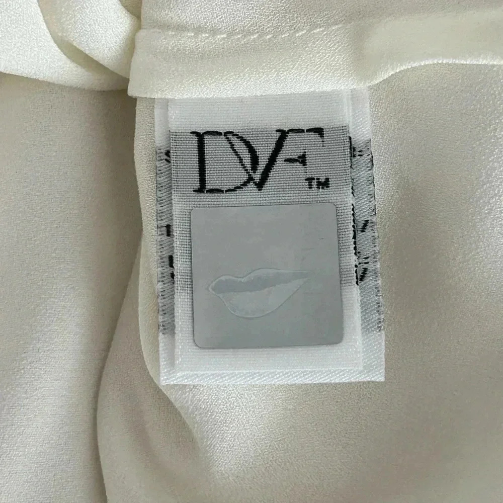 Diane von Furstenberg Belita Lace-Trim A-Line Skirt, Ivory size 10 - Picture 10 of 15